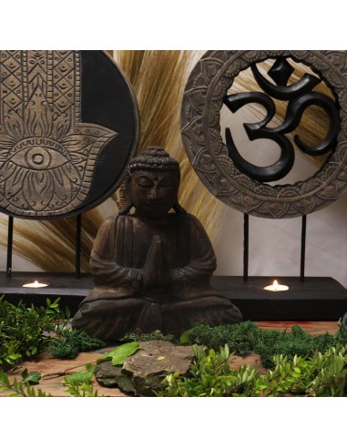 Coffret Bouddha Feng Shui Om – Noir & gris