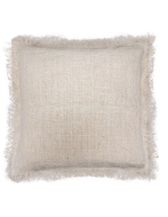 Housse de coussin en lin à franges – Esprit naturel