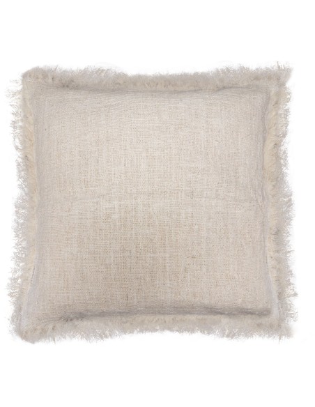 Housse de coussin en lin à franges – Esprit naturel