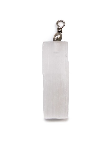 Pendentif en sélénite naturelle – Clarté spirituelle