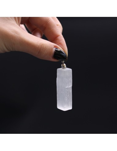Pendentif en sélénite naturelle – Clarté spirituelle