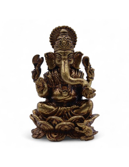 Statuette Ganesha en laiton – Chance & protection
