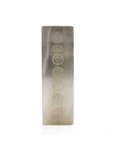 Lampe chakra en bloc de sélénite