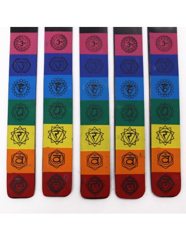 Support d’encens – Sept chakras long