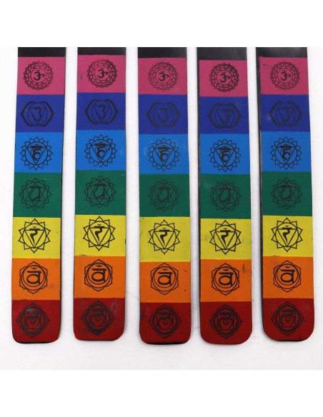 Support d’encens – Sept chakras long