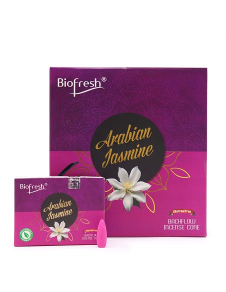 Cônes d’encens à reflux Biofresh – Jasmin d’Arabie (40 cônes)
