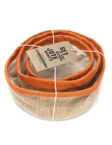 Lot de 3 paniers en jute naturel – Curcuma