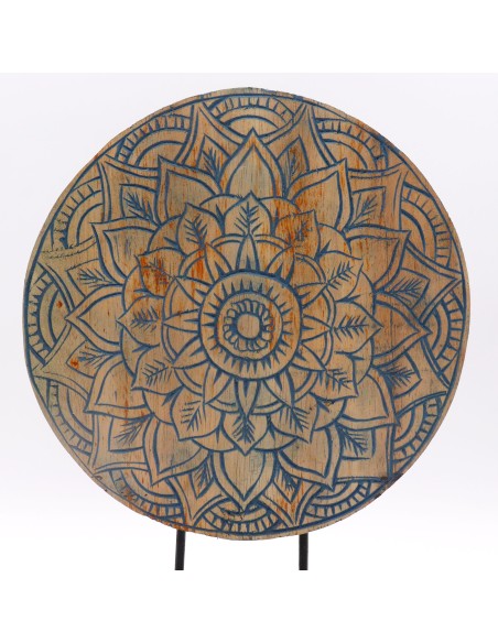Coffret Bouddha Feng Shui mandala floral – Bleu apaisant