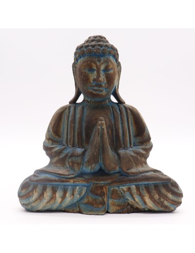 Coffret Bouddha Feng Shui mandala floral – Bleu apaisant