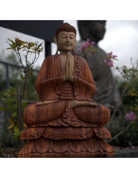 Statue Bouddha sculptée à la main – Accueil & sérénité