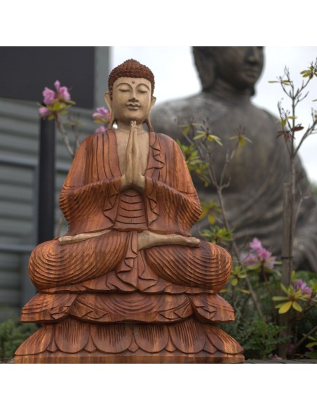 Statue Bouddha sculptée à la main – Accueil & sérénité