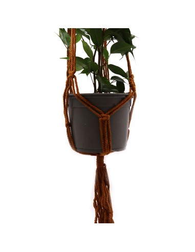 Suspension macramé pour pot – Esprit naturel chocolat