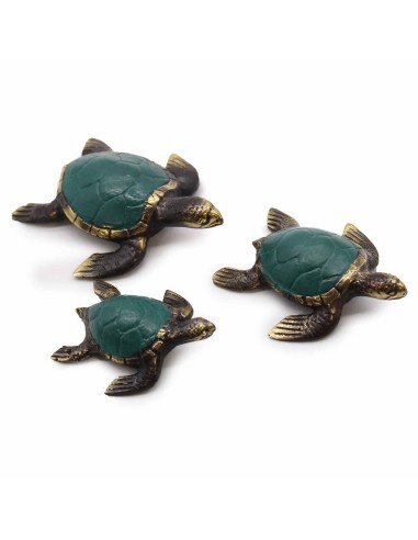 Tortues marines décoratives – Trio symbolique zen