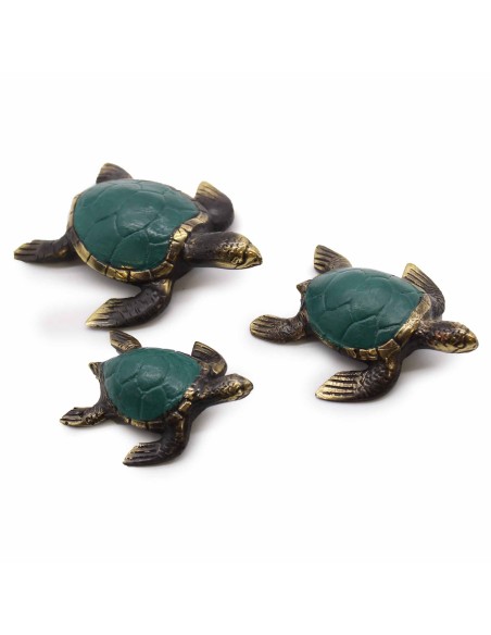 Tortues marines décoratives – Trio symbolique zen
