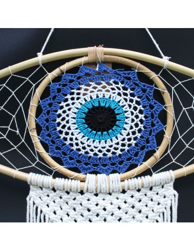 Grand Attrape-rêves macramé œil protecteur – Protection zen