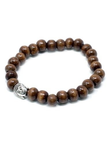 Bracelet Bouddha & perles brunes – Ancrage