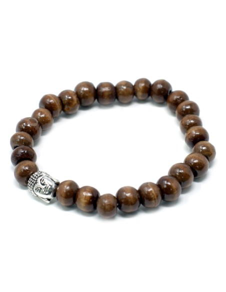 Bracelet Bouddha & perles brunes – Ancrage