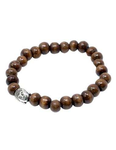 Bracelet Bouddha & perles brunes – Ancrage