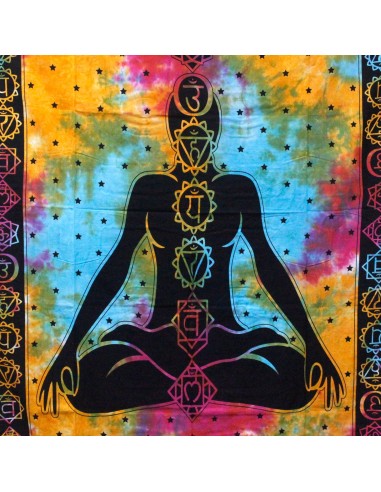 Colcha en coton Bouddha Chakra – Harmonie énergétique