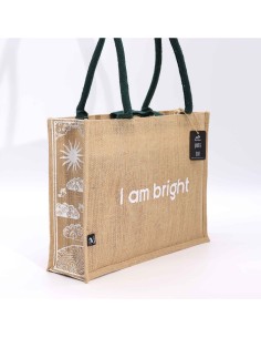 Grand sac en jute Hop Hare – «?Je suis brillante?»