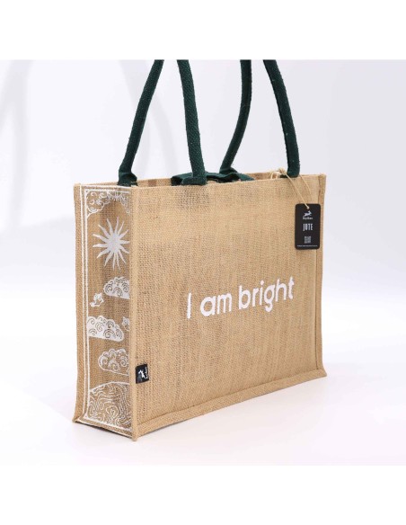 Grand sac en jute Hop Hare – «?Je suis brillante?»
