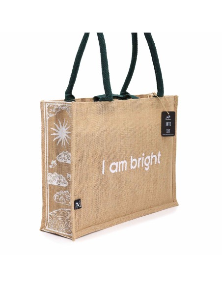 Grand sac en jute Hop Hare – «?Je suis brillante?»