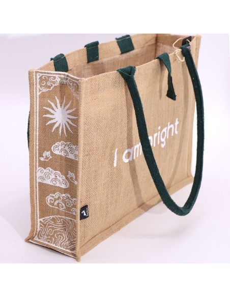 Grand sac en jute Hop Hare – «?Je suis brillante?»