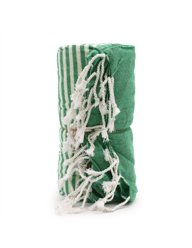 Serviette?paréo en coton – Vert pique?nique