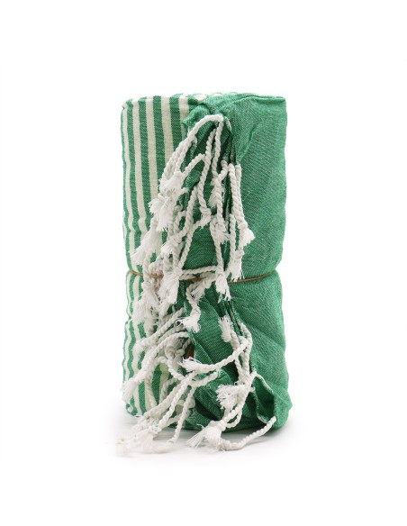 Serviette?paréo en coton – Vert pique?nique