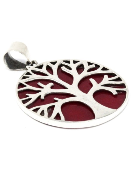 Pendentif Arbre de Vie en argent – Corail