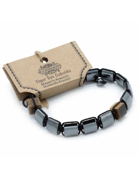 Bracelet magnétique Shamballa – Œil de tigre