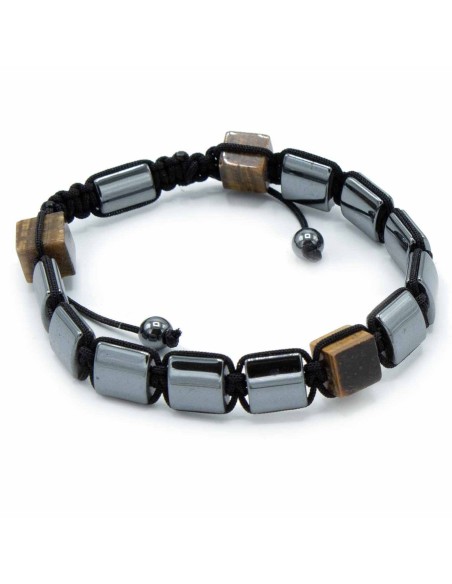 Bracelet magnétique Shamballa – Œil de tigre