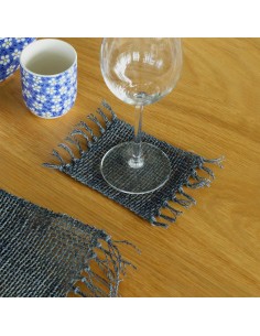 Lot de dessous de verre naturels à franges – Esprit bohème