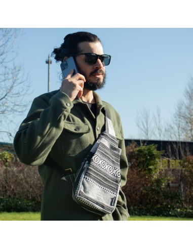 Sac bandoulière jacquard naturel – Caravane urbaine