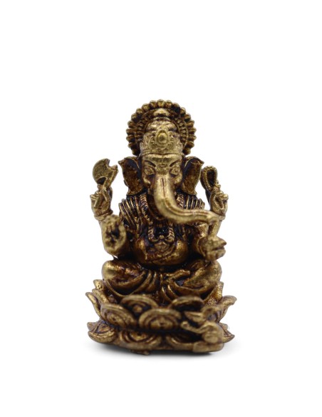 Mini statuette Ganesha en laiton – Chance intérieure