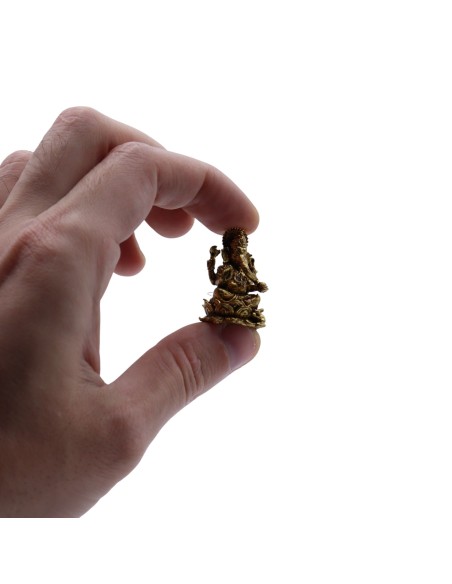 Mini statuette Ganesha en laiton – Chance intérieure