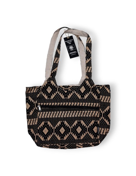 Sac jacquard naturel – Métier du désert «?Muse voyageuse?»