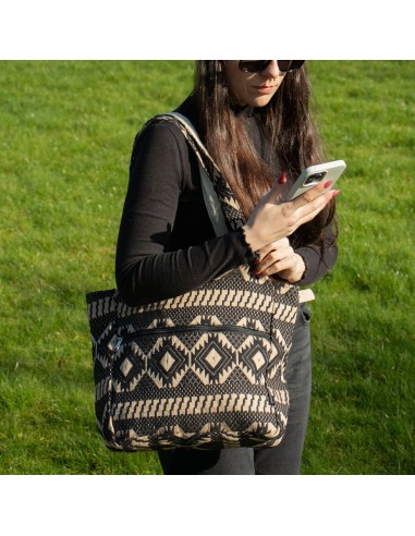 Sac jacquard naturel – Métier du désert «?Muse voyageuse?»