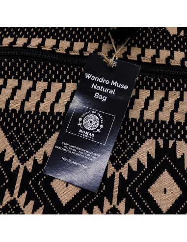 Sac jacquard naturel – Métier du désert «?Muse voyageuse?»