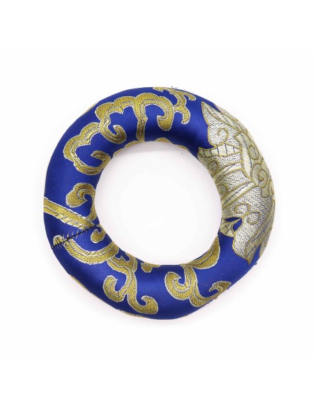 Coussin d’anneau pour bol tibétain – Bleu zen