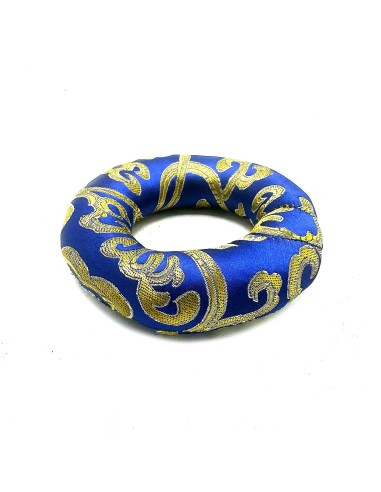 Coussin d’anneau pour bol tibétain – Bleu zen