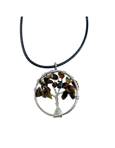 Pendentif Arbre de Vie en œil de tigre