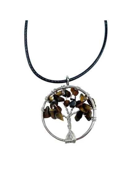 Pendentif Arbre de Vie en œil de tigre