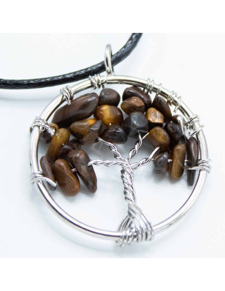 Pendentif Arbre de Vie en œil de tigre