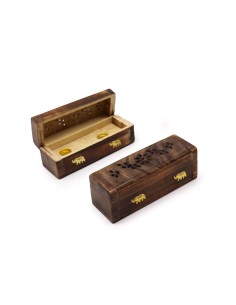 Boîte à fumée pour cônes d’encens – Bois de manguier