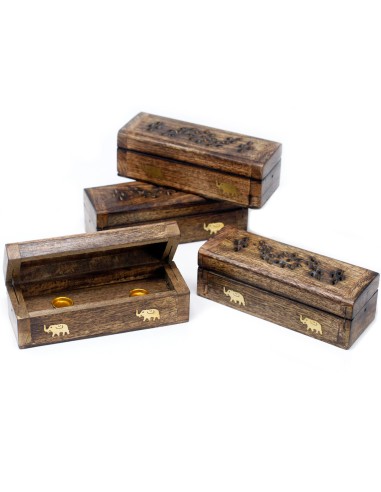 Boîte à fumée pour cônes d’encens – Bois de manguier