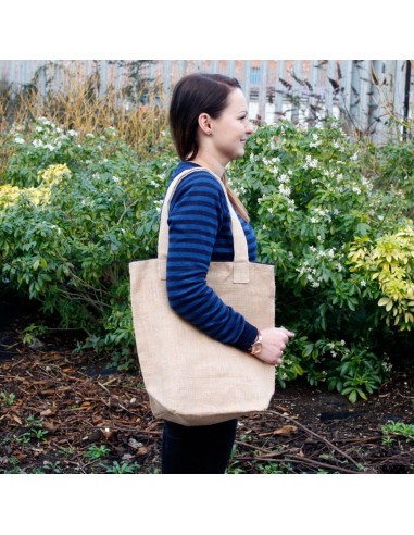 Sac cabas en jute écologique – Naturel sans motif