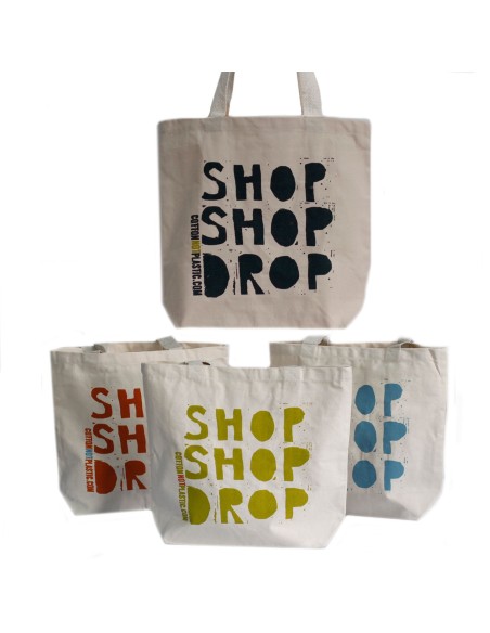 Sac shopper – Motifs assortis (lot de 4 designs)