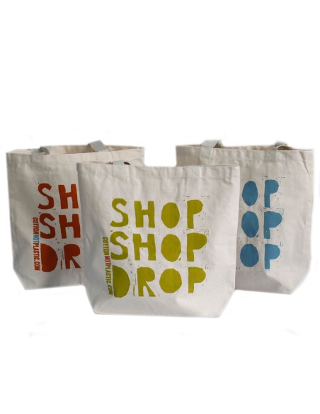 Sac shopper – Motifs assortis (lot de 4 designs)