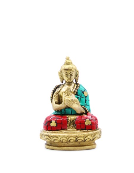 Figure de Bouddha en laiton – Geste de bénédiction